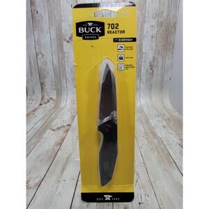 New BUCK Knife Knives 702 REACTOR Folding Liner Lock Pocket Clip Hunting Quick